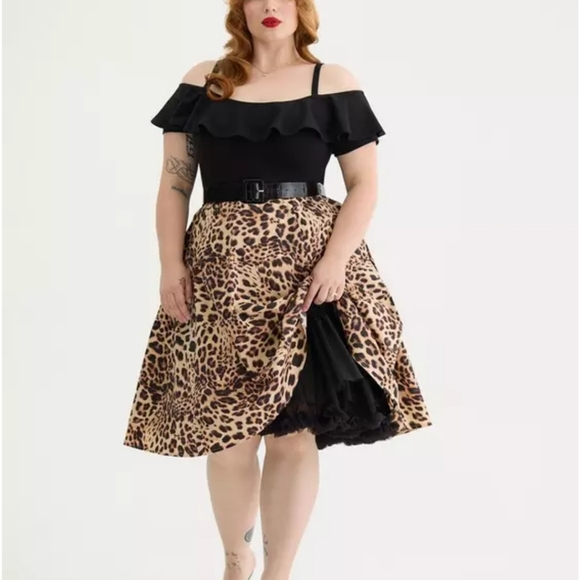 🆕️ TORRID BLACK RETRO CHIC CRINOLINE MIDI SKIRT - PLUS SIZE - Picture 6 of 7